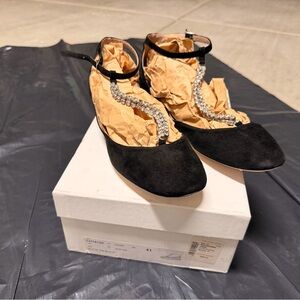 Chloe Elegant Black Women's Shoes with Rhinestone Detail